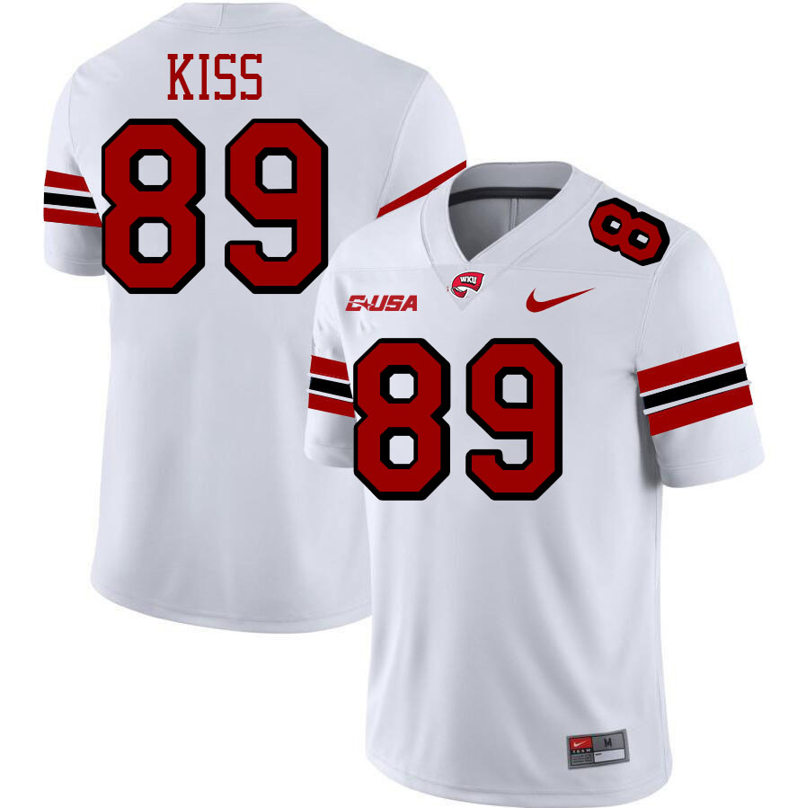 Western Kentucky Hilltoppers #89 C.J. Kiss College Football Jerseys Stitched-White